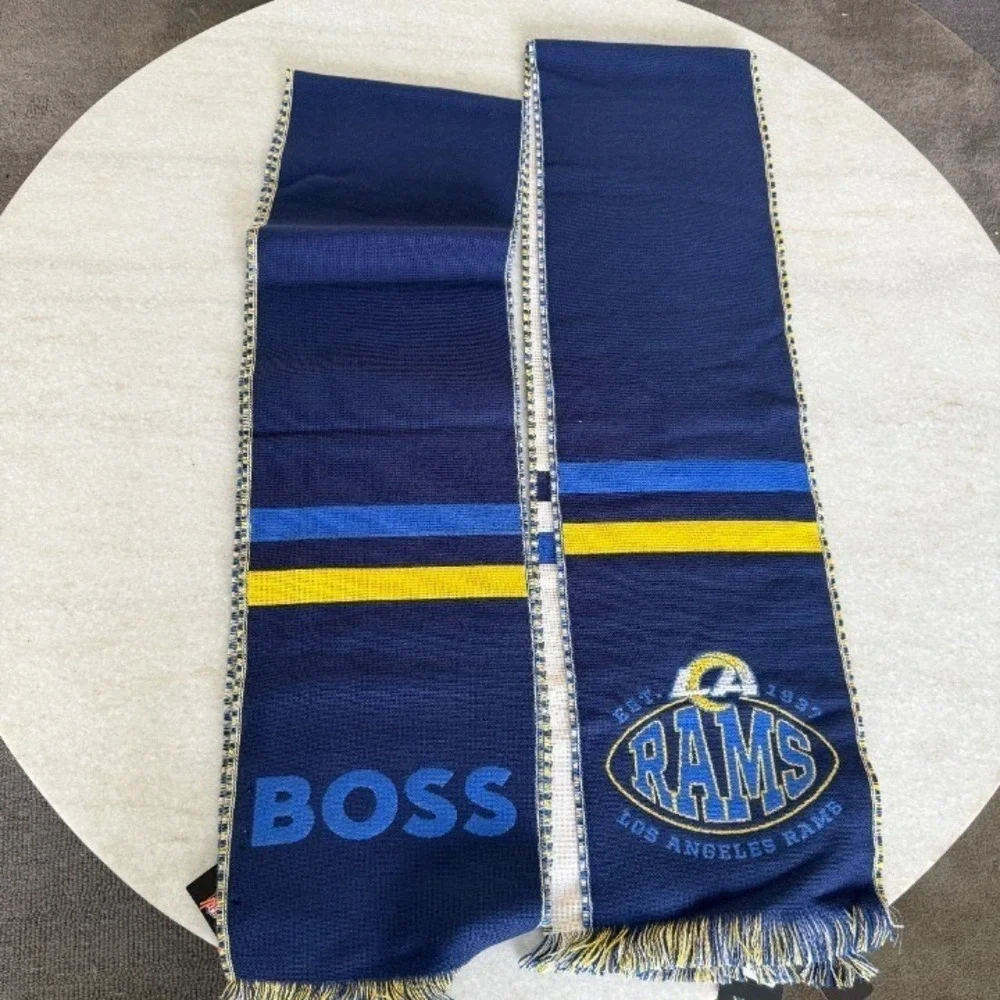 Hugo Boss X NFL RAMS Scarf, Wool-blend,‎ new with tag, Made in Italy